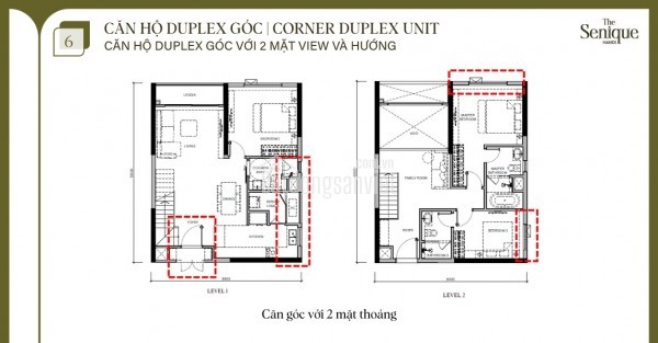 Chính chủ bán căn góc Duplex The Senique tầng đẹp view bể bơi và nhà hát Gia Lâm