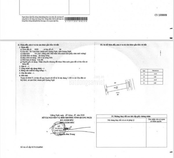 Bán đất nền 142m2, Dung Quất Sa Huỳnh, TP Quảng Ngãi - 4.3 tỷ, sổ đỏ
