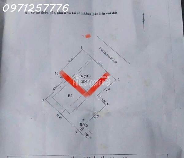 CƠ HỘI ĐẦU TƯ – ĐẤT MẶT PHỐ QUẢNG KHÁNH – VIEW HỒ TÂY
 • Diện tích: 100m², mặt tiền 10m
 •