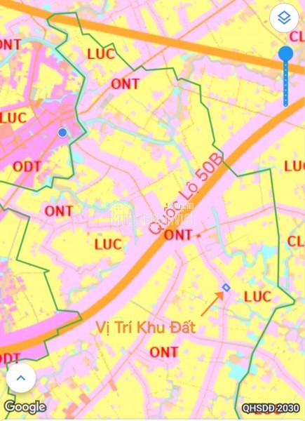 Bán đất lúa chuyển thổ phân lô hai mặt tiền giá 2,5 tỷ
