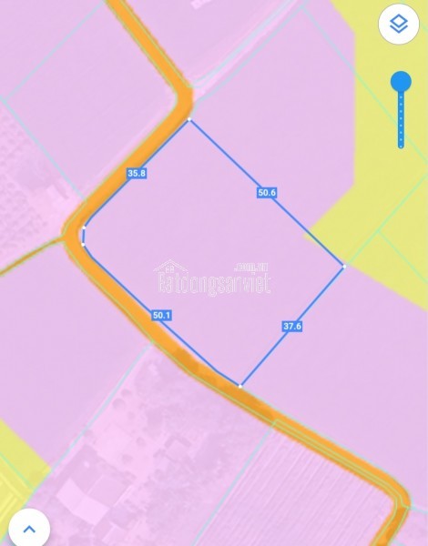 Bán đất lúa chuyển thổ phân lô hai mặt tiền giá 2,5 tỷ