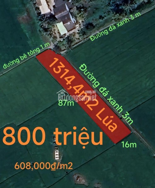 Bán lô đất thổ phân lô mặt tiền đê bao giá 7,5 tỷ