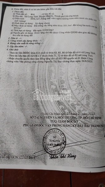 TRANG TRẠI BÁN TỰ NHIÊN HƠN 5056M2 - NGUYỄN HỮU THỌ NHÀ BÈ - 16,2 TỶ