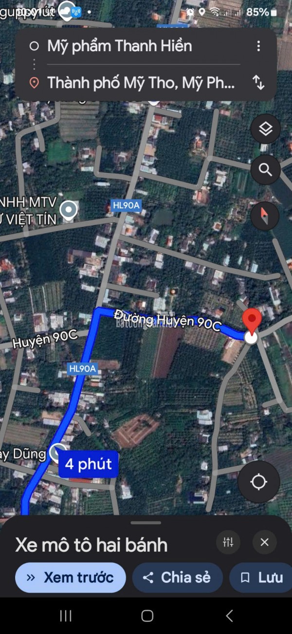 Đất gấp lô đất rộng 4.000m2 MẶT TIỀN 90C Mỹ Lương, Mỹ Phong, Mỹ Tho. giá rẻ hơn Tân phước.