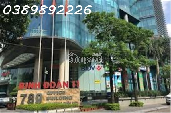 Bán sàn văn phòng hạng A tòa 789 Bộ Quốc Phòng 147 Hoàng Quốc Việt DT sàn 1300m2 giá 55 tỷ