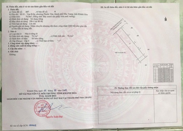 Bán nhà cấp 4 mặt tiền đường Vạn Kiếp – Khánh Hòa 76.9m2 giá 7.3 tỷ lh em Hồng