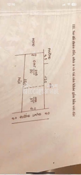 em cần bán gấp
Sổ vừa về nóng tay 3 Lô Ô tô Tải tại Tiên Trượng, Xuân Mai
- Diện tích: 74,2m -