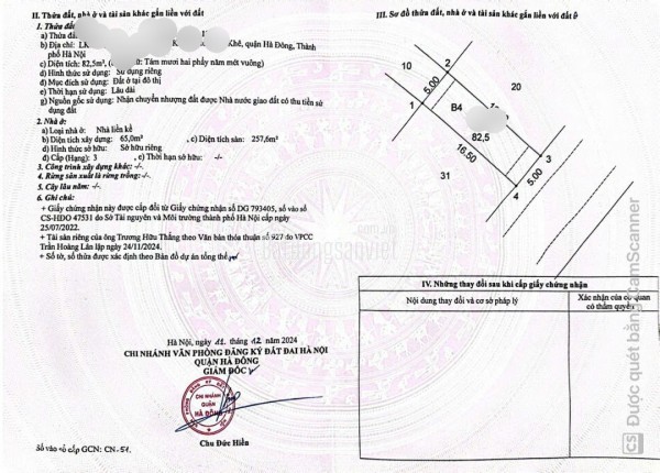 CHÍNH CHỦ BÁN NHÀ 3 TẦNG, 50M2, SỐ 9 NGÕ CẦU ĐƠ 3, HÀ CẦU - HÀ ĐÔNG - GIÁ 6.1 TỶ - SỔ ĐỎ CHÍNH CHỦ