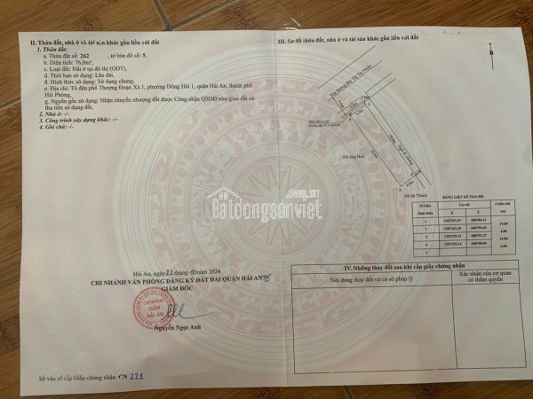 Sở hữu lô Góc tặng nhà mặt đường Bùi Thị Tự Nhiên, Phường Đông Hải 1, Hải An, Hải Phòng.