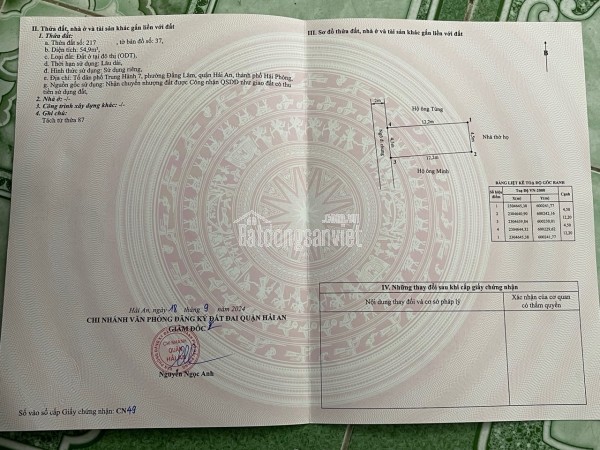 Bán đất tặng nhà 3 tầng mặt đường Bùi viện, Hải An, Hải Phòng, nhà mới xây được 2 năm