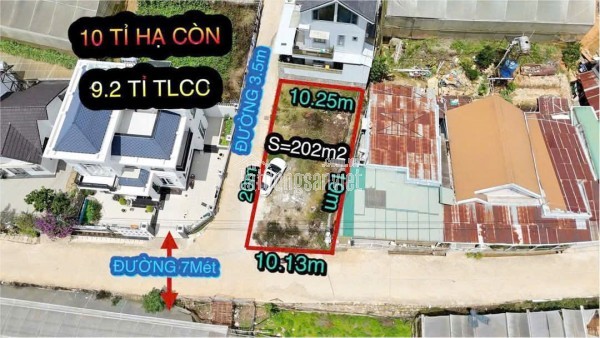 Giảm Sâu 9,2 Tỷ Còn 8,5 Tỷ Ra Lộc Thêm bán đất 2 mặt tiền khu nam hồ phường 11 Đà Lạt