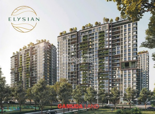 Chuyển Nhượng Nhanh Cho Con Du Học CH 2PN, 3PN: 2ty.3ty Elysian Gamuda Land