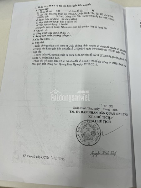 Chính Chủ Bán Đất Bình Trị Đông A Bình Tân HẺM NHỰA 7m OTO Vào Tận Nơi.