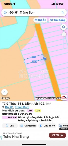Bán đất ngay cổng KCN Giang Điền, 1 sẹc Trần Vĩnh Lộc, 1 tỷ 100m2