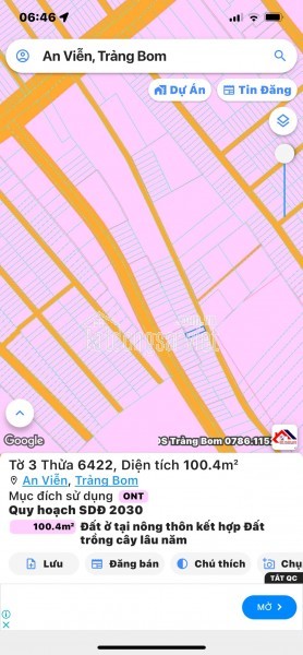 Bán đất ngay cổng KCN Giang Điền, 1 sẹc Trần Vĩnh Lộc, 1 tỷ 100m2