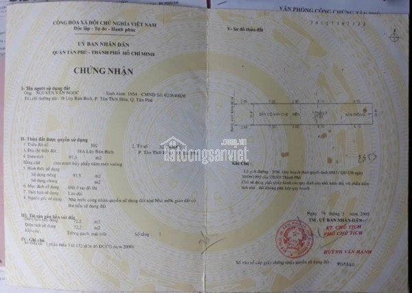 BÁN NHÀ MẶT TIỀN LŨY BÁN BÍCH – ĐANG KINH DOANH PHỞ – TÂN PHÚ