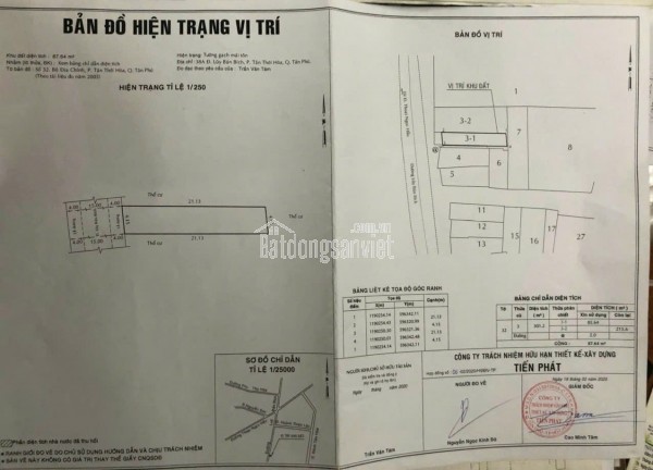 Bán Nhà Mặt Tiền Đường Lũy Bán Bích, Tân Phú - 4.15x21.13m - 13.5 Tỷ