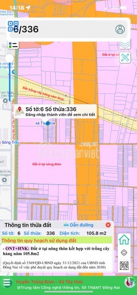 Đất ở Tây Hòa, cạnh KCN Bàu Xéo, giá 785 triệu 105m2, Đồng Nai