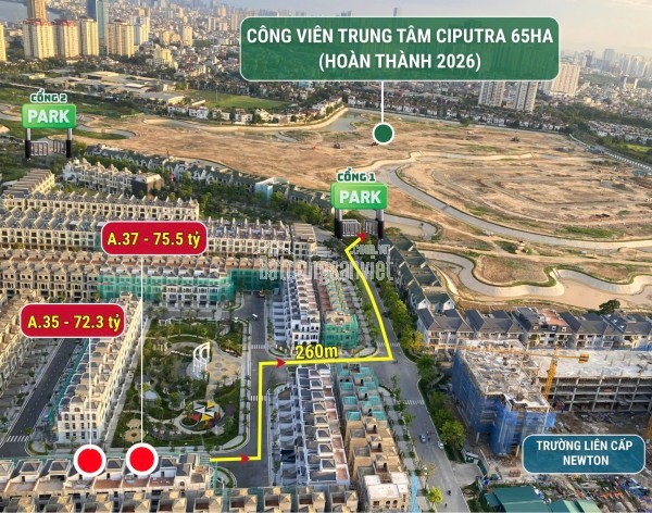 BÁN BT LÔ GÓC 263M2 \