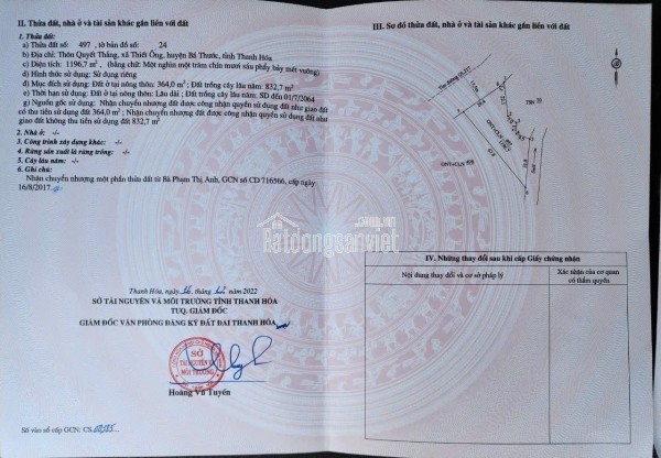 VÌ LÝ DO GIA ĐÌNH CẦN SANG NHƯỢNG GẤP LÔ ĐẤT MẶT ĐƯỜNG QL 217 CÁCH THI TRẤN CÀNH NÀNG HUYỆN BÁ