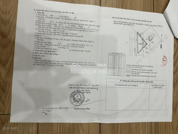 Bán kho, nhà xưởng tại mặt tiền đường Tô Ngọc Vân, 1500m2, Q12, HCM - giá cực chất