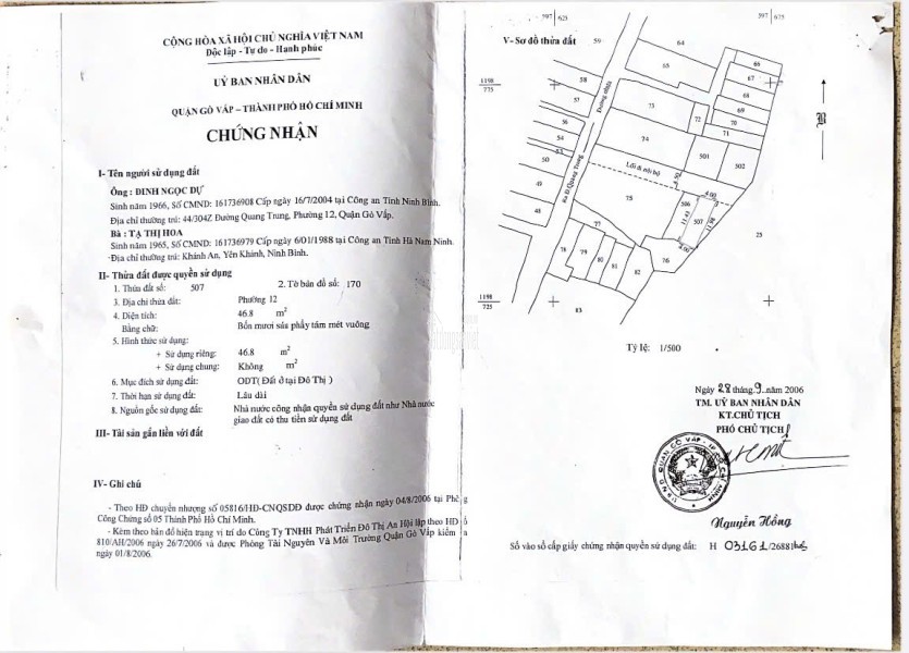 Chính chủ cần bán 2 căn nhà giá cực tốt tại Tân Bình và Gò Vấp