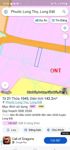 Bán đất tại 997, Xã Phước Long Thọ, Huyện Đất Đỏ, Bà Rịa Vũng Tàu giá 680-740 Triệu