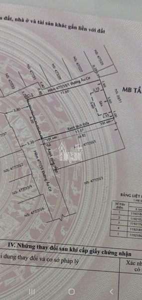 BÁN GẤP LÔ ĐẤT TRỐNG ÂU CƠ TÂN PHÚ 72M2 CHỈ 5,8 TỶ TL