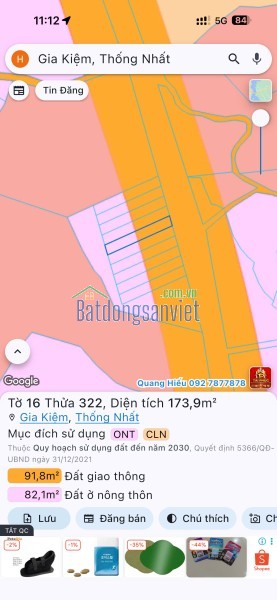 Bán Đất Nền Gia Kiệm, Thống Nhất – Mặt Tiền Quy Hoạch Giao Thông Lớn – Giá Chỉ 2 Tỷ 4