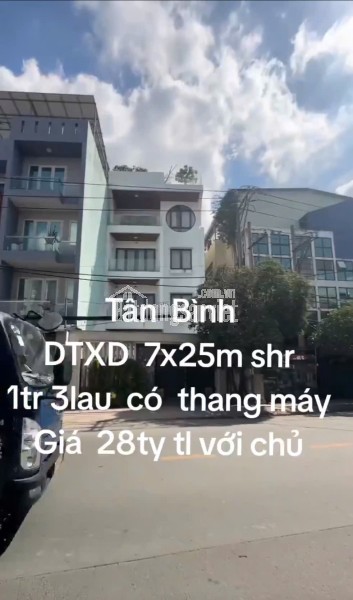 CHỦ NGỘP NGÂN HÀNG – BÁN GẤP NHÀ 1 TRỆT 3 LẦU CÓ THANG MÁY – TÂN BÌNH