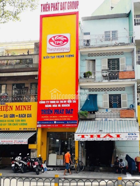 Bán Nhà Mặt Tiền 493 Lê Hồng Phong, P2, Q10