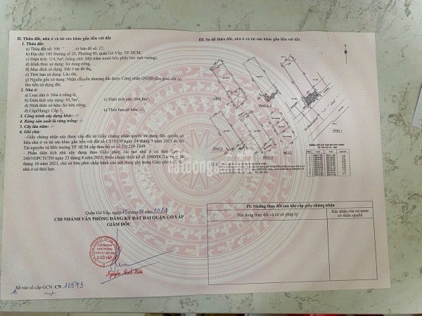 Bán Nhà Mặt Tiền 105 Đường Số 20, P5 , Q Gò Vấp.