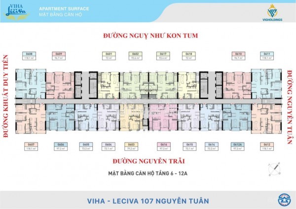 Bán căn 3PN 3VS - 93m2 tại Viha Complex 107 nguyễn tuân