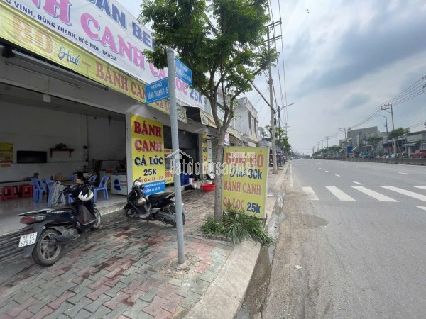 Hóc Môn ! SANG RẺ QUÁN BÁNH CANH CÁ LÓC – BÚN BÒ HUẾ , Góc 2 MT , DT : 12m x 12m , MT đường lớn