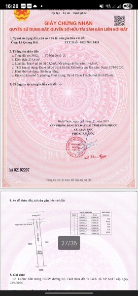 Kẹt tiền bán gấp 2 lô đất tâm huyết, chỉ 1,7 triệu/m2