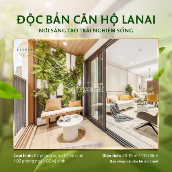 Căn hộ Elysian quận 9, rổ hàng đa dạng các căn từ 1,2,3PN giá tốt view đẹp, mua ngay trực tiếp