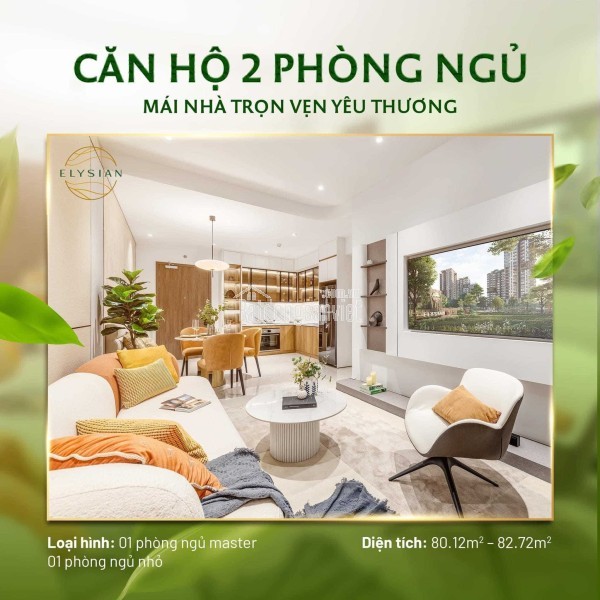 Căn hộ Elysian quận 9, rổ hàng đa dạng các căn từ 1,2,3PN giá tốt view đẹp, mua ngay trực tiếp