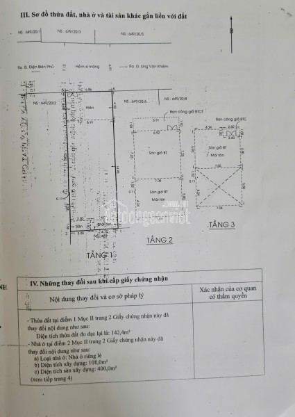 Bán Nhà Hẻm Xe Hơi 649/20/4 Điện Biên Phủ, P25, Bình Thạnh