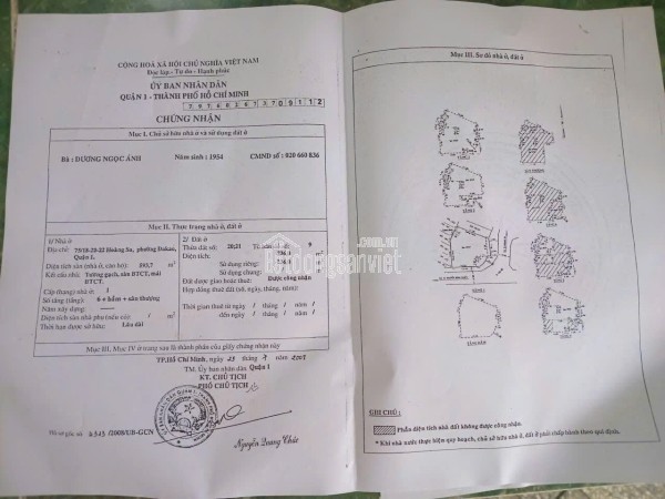Bán Nhà Hẻm Xe Hơi 75/18 -20-22 Hoàng Sa, Phường Đakao, Quận 1