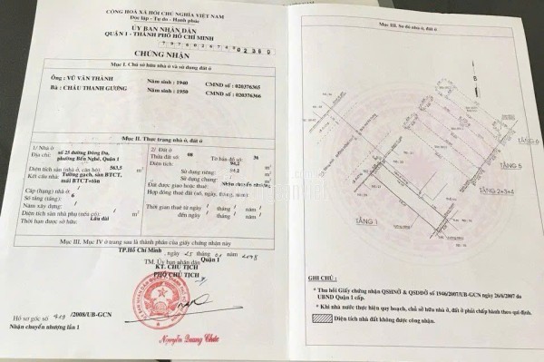 Bán Nhà Mặt Tiền 25 Đông Du, P.Bến Nghé, Q.1