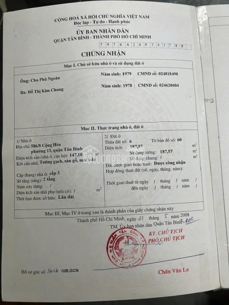 Bán Nhà Hẻm Xe Hơi 586/8 Cộng Hòa, P13, Tân Bình