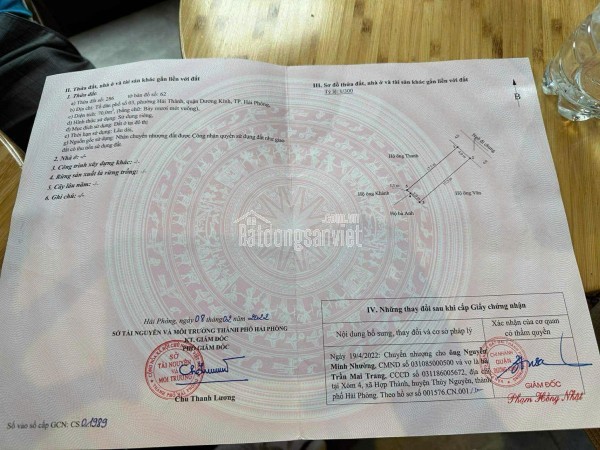 1.5xx tỷ 68m2 Hải Thành Dương Kinh Zalo 0567222555
