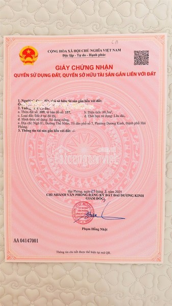 1.6xx tỷ 88–102m2 Tĩnh Hải Hòa Nghĩa Dương Kinh Zalo 0567222555
