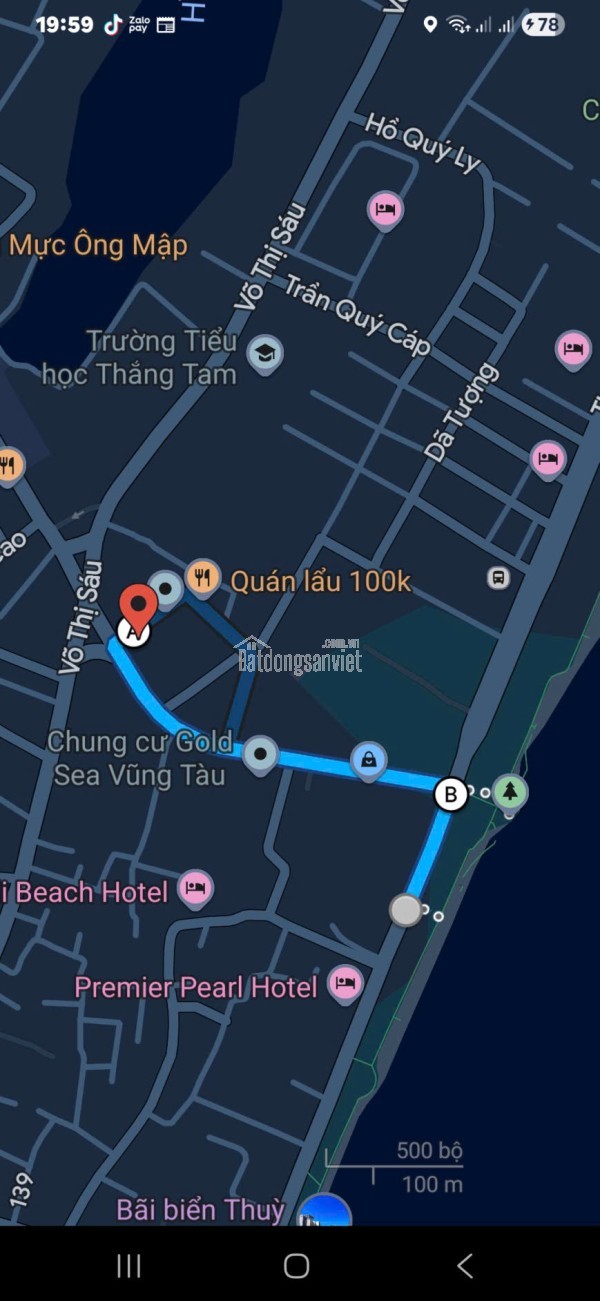 Lô đất Ở đô thị cách bãi Thùy Vân, Vũng Tàu 800m. Hoàng Hoa Thám, P.Thắng Tam.