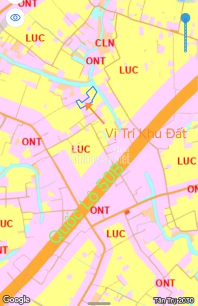 Bán gấp lô đất thổ lúa gần Quốc Lộ 50B hạ giá 6 tỷ