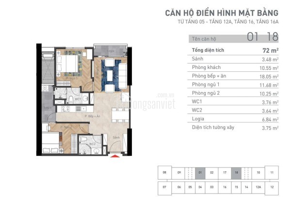 Chính chủ cắt lỗ giảm cực sâu 2PN- dự án viha complex 107 nguyễn tuân