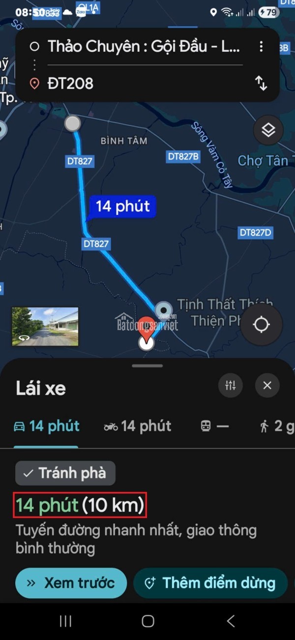 Lô đất MẶT TIỀN Tỉnh 879B, gần cầu Bình Cách, Tân Bình Thành, Chợ Gạo. Giá ngộp.