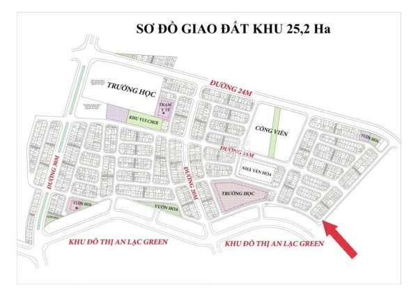 Bán lô đất hoa hậu hàng hiếm khu dịch vụ Vân Canh 25,2 ha