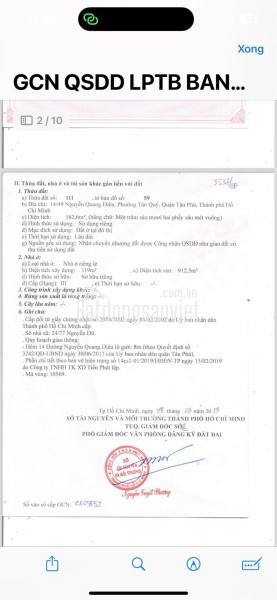 Bán Nhà Hẻm Xe Hơi 14/49 Nguyễn Quang Diêu, P.Tân Quý, Tân Phú