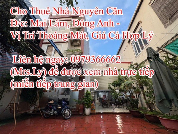 Cho Thuê Nhà Nguyên Căn Ở Mai Lâm, Đông Anh - Vị Trí Thoáng Mát, Giá Cả Hợp Lý